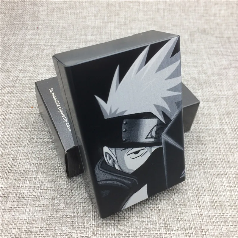Kakashi LF033 Персонализированные Наруто Какаши алюминиевый сплав сигареты чехол Лазерная резная не выцветает портсигар курительная коробка держатель - Цвет: Kakashi