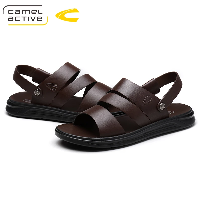 Мужские пляжные сандалии Camel Active натуральная кожа дышащие шлепанцы летняя обувь
