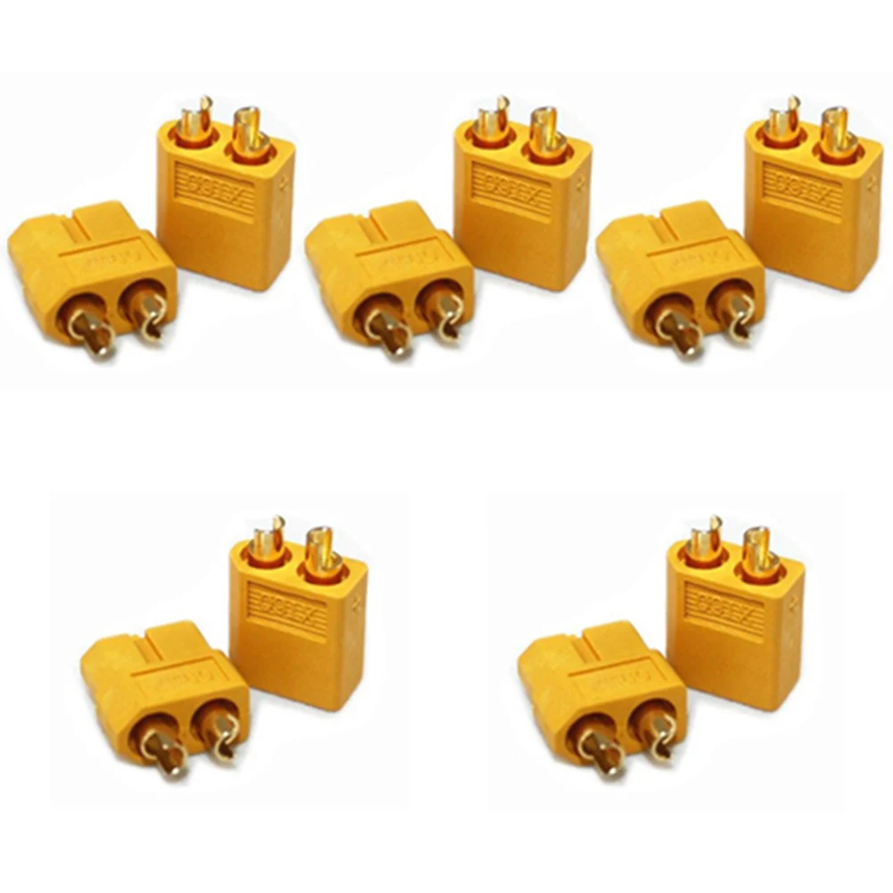 Коннекторы для батарей XT60 радиоуправляемого квадрокоптера 5 пар коннекторов