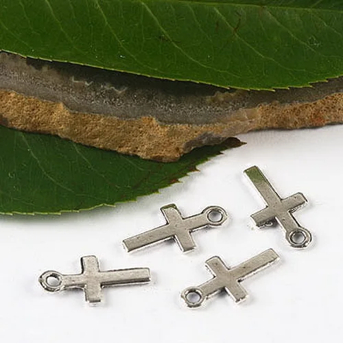 

140pcs тибетский серебристый цвет mini cross charms h2654