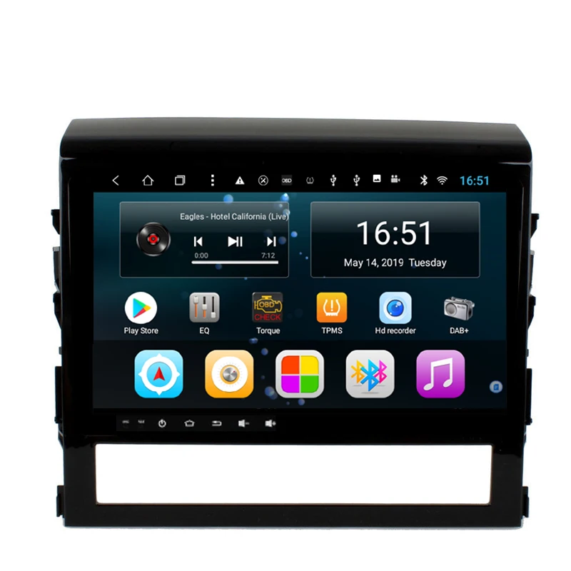 Автомобильный мультимедийный плеер 9 дюймов Android 8.19.0 для Toyota Land cruiser 200 LC200