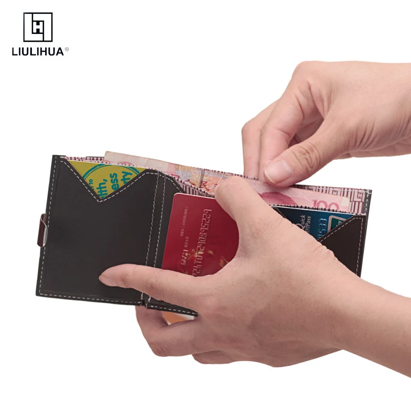 LLH держатель для банковских карт мужской и женский кошелек с защитой rfid мужские