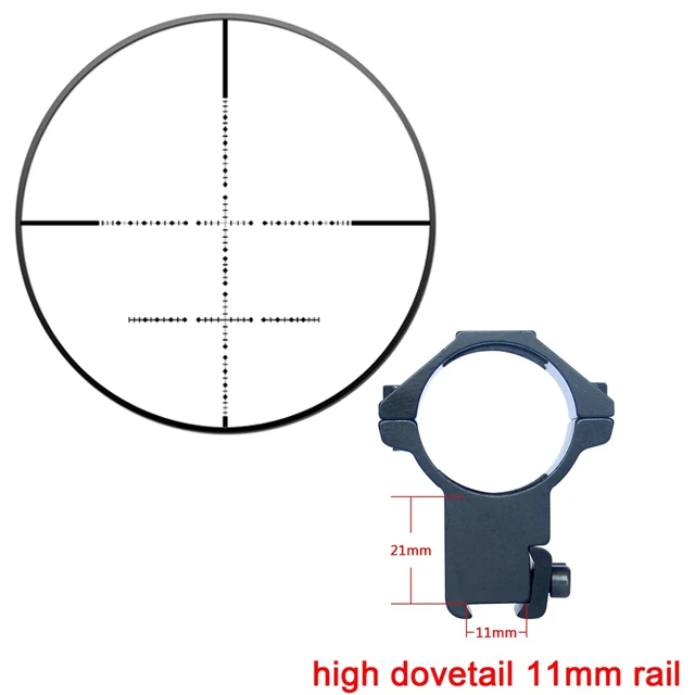 high dovetail 11 mm Открыватель охотничий оптический VT-2 6-24X44SFIR красный и зеленый крест освещение воздушное стрелковое тактическое перекрестное прицел - Цвет: high dovetail 11 mm
