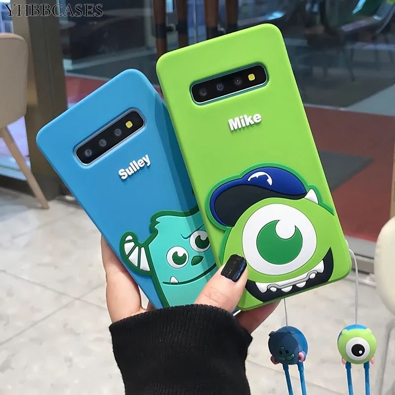 CASEISHERE панели телефона с рисунком для Samsung Galaxy S8 S9 S10 плюс прекрасный 3D «Университет монстров» Мягкие чехол для Samsung Note 8, 9
