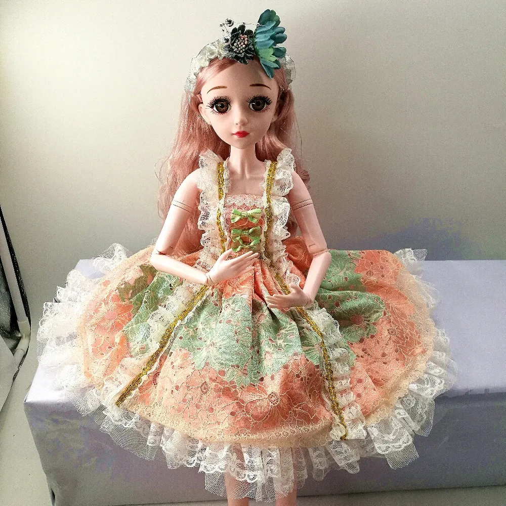 BJD кукла 1/3 коричневые глаза с BJD одежда обувь 60 см Кукла девочка подарок игрушки ручной работы силиконовая кукла реборн модная игрушка для детей
