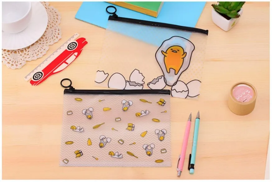 2 стиля мультфильм Gudetama ленивое яйцо ПВХ Сумка для документов папка канцелярские принадлежности органайзер для подачи продукции школьные офисные принадлежности 1 шт