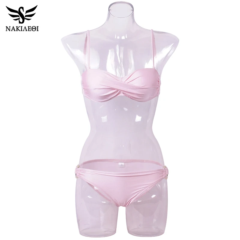Бикини пуш ап женское однотонное в бразильском стиле с лямкой на шее|wear|wear womenswomen