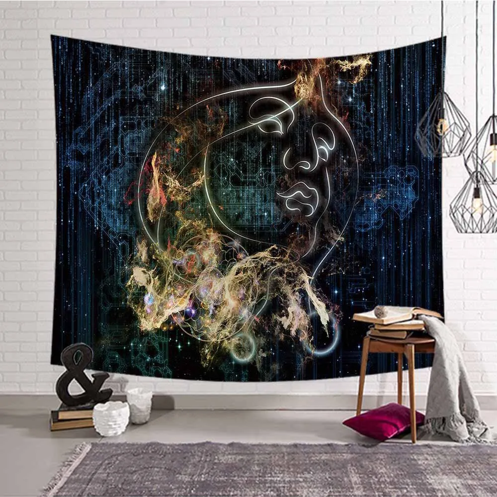 Color 3 Lannidaa Psychedelic Light гобелен настенный висячий Печатный таинственный Ferryman полиэстер гобелен одеяло настенная скатерть для стола - Цвет: Color 3