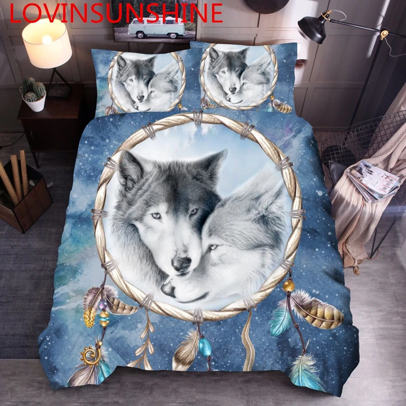 LOVINSUNSHINE 3D комплект постельного белья с волком King Queen пододеяльник s TY01 #|Комплекты