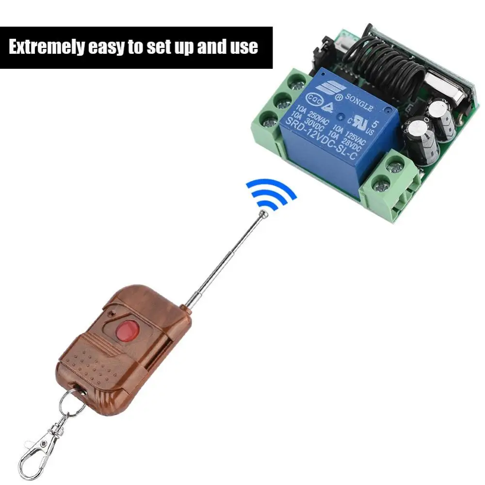12V одноканальный 433MHz многофункциональный беспроводной пульт дистанционного