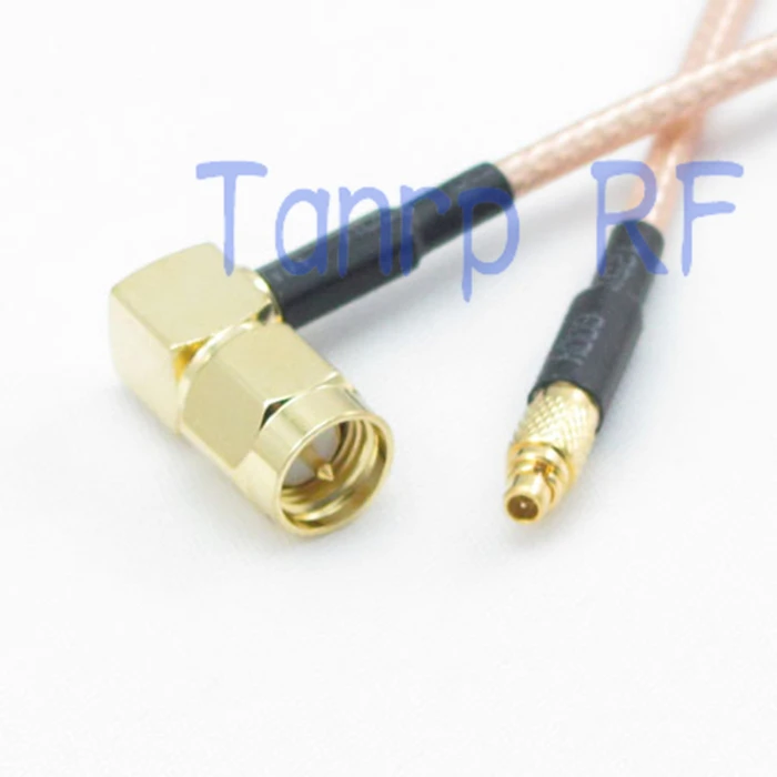 

10pcs 6in MMCX male plug to SMA male right angle RF adapter connector 15CM Pigtail coaxial jumper cable RG316 extension cord