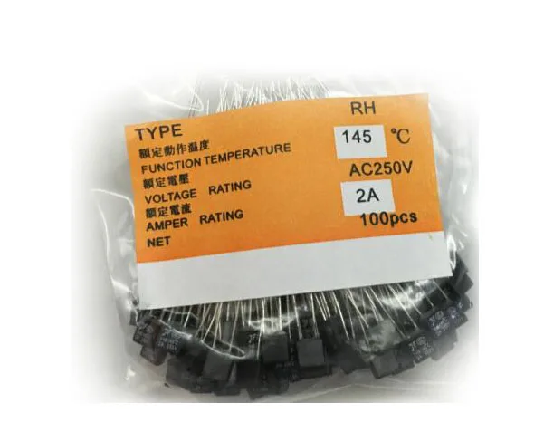 100 шт./лот Новый предохранитель 145 RH145 градусов 2 А 250 В|thermal fuse 2a|thermal fusethermal 2a 250v |