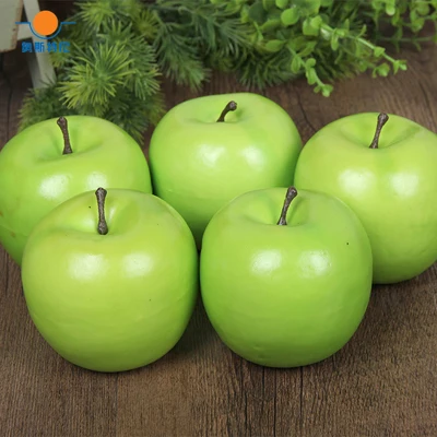 10pcs green apple 10 шт. 8 см размер Искусственные Фрукты Пластиковые поддельные фрукты искусственные яблоки и Искусственные пластиковые поддельные яблока - Цвет: 10pcs green apple