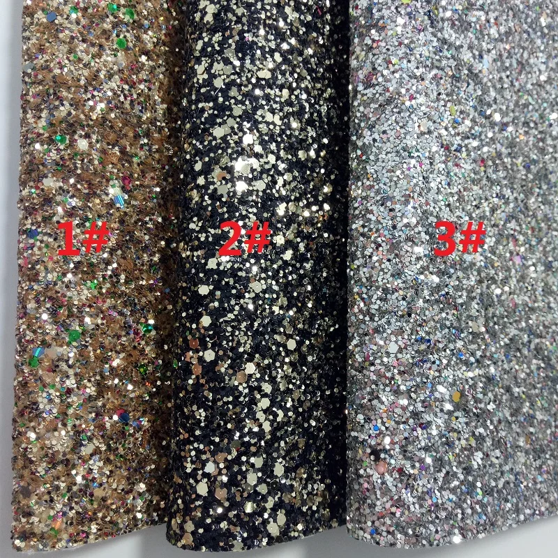 1PCS A4 SIZE 21X29cm Synthetic Leather Chunky Glitter For Bow DIY handbags shoes MJ055B | Дом и сад
