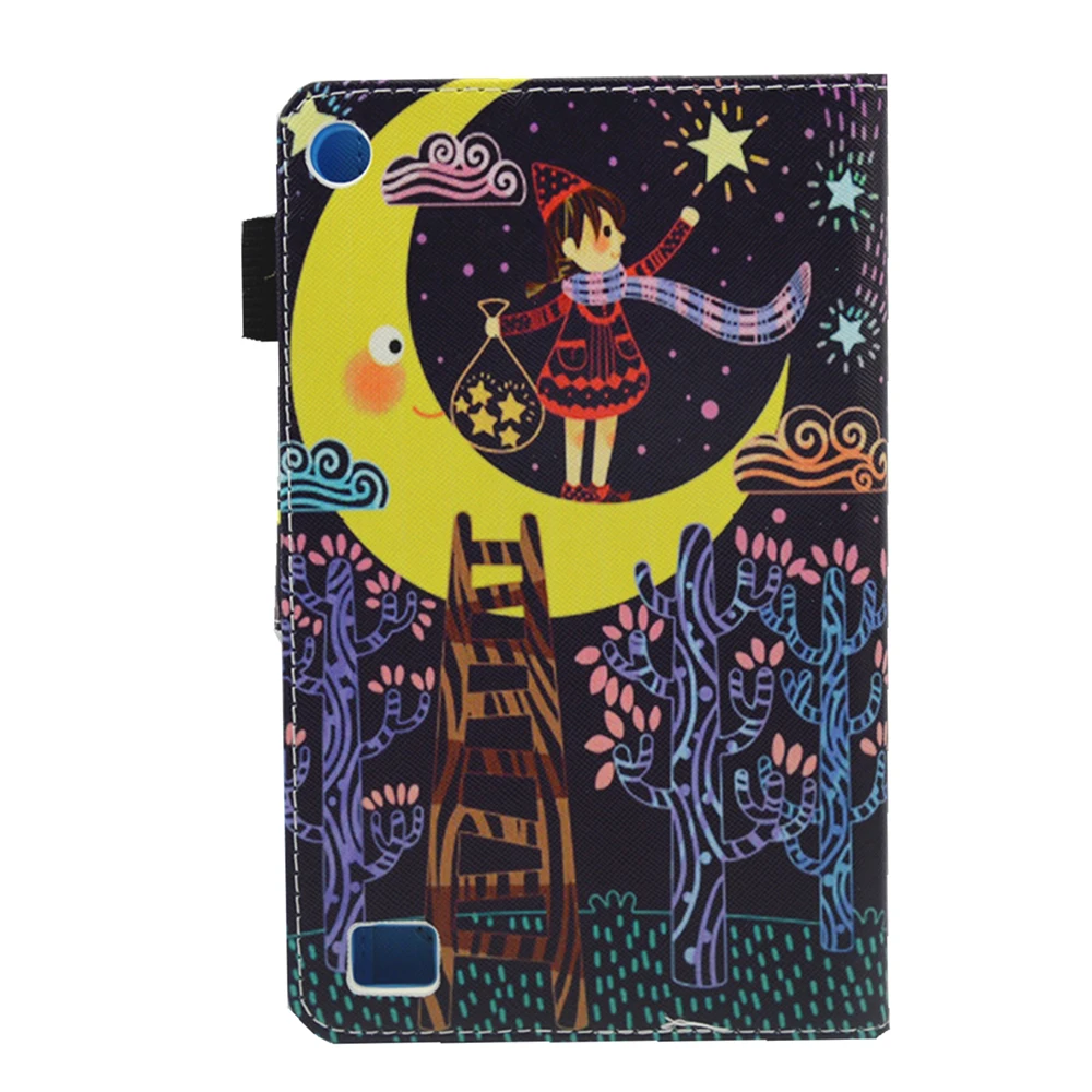 Модный чехол книжка с рисунком для Amazon Kindle Fire HD 7 дюймов 2015 All New 2017 симпатичный