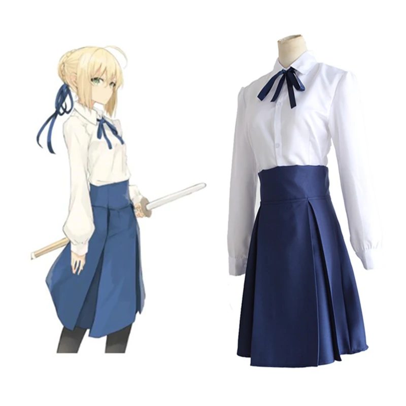 Костюм для косплея саблей из Fate/Stay Night Arturia Pendragon матросский костюм повседневная