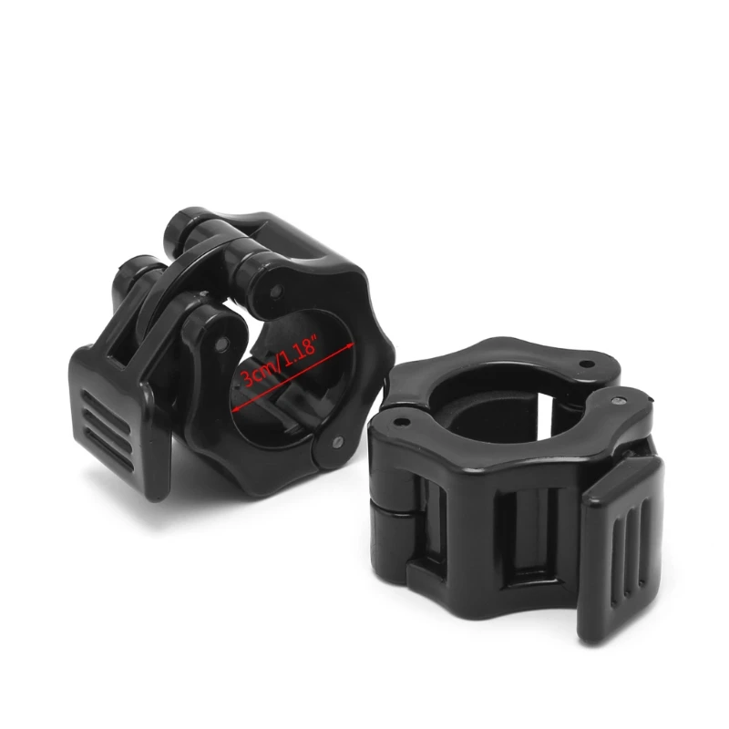 Черный 2Pcs Dumbbell Barbell Collar Clips Clamp Gym Weight Lifting Fitness Training New - Цвет: Черный