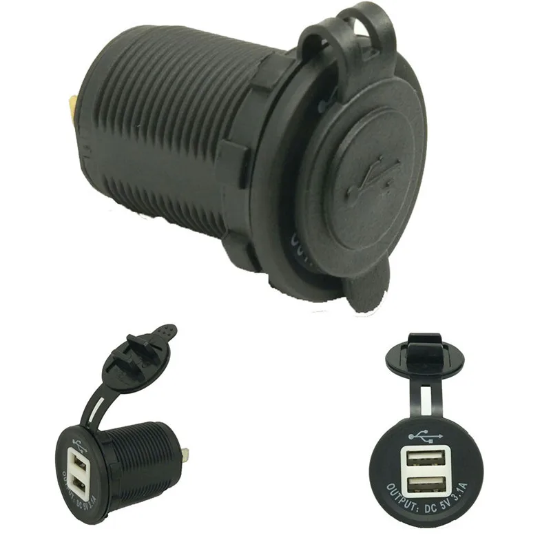 Автомобильное зарядное устройство kongyide Mini Dual USB для мотоцикла источник питания