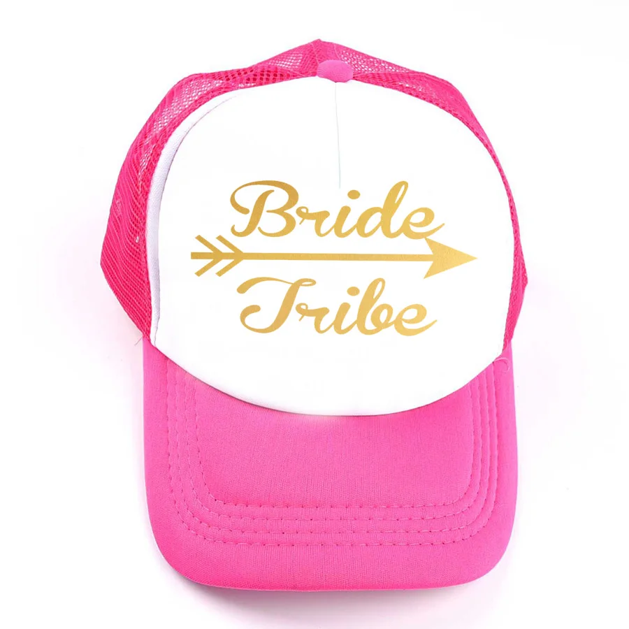 Bride Tribe 4 Свадебные Бейсбол Кепки с золотым принтом сетчатая шляпа Для женщин вечерние бренд бакалавра клубной команды надпись «BRIDE Tribe» Snapback Кепки s пляжная Casquette - Цвет: Bride Tribe 4