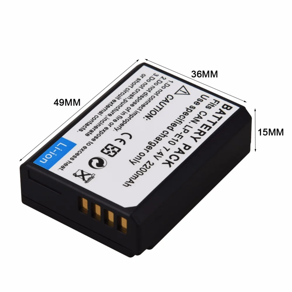1 шт. 7.4 В 2200 мАч LP-E10 LP E10 lpe10 цифровой Батареи для камеры Canon 1100D 1200d 1300d Rebel T3 T5 kiss X50 x70 Батареи