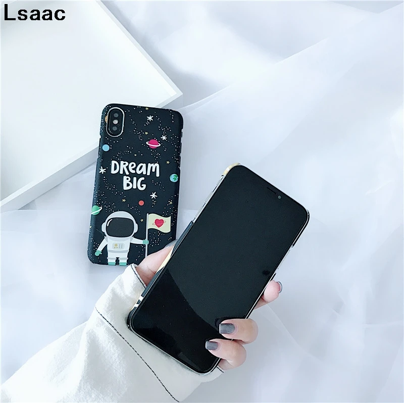 Мультфильм дирижабль астронавт Звезды Луна Чехол для iphone 8 Plus X XR XS Макс более