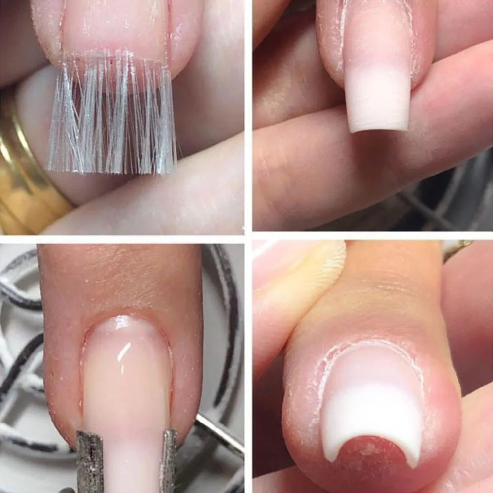 6 шт. изогнутые клипсы для ногтей инструмент прижимания из нержавеющей стали