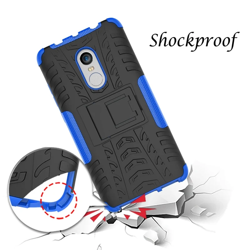 YSW For Xiaomi Redmi Note 4 Case Armor Hybrid Shockproof Silicone Hard Stand Cover 4X Coque | Мобильные телефоны и