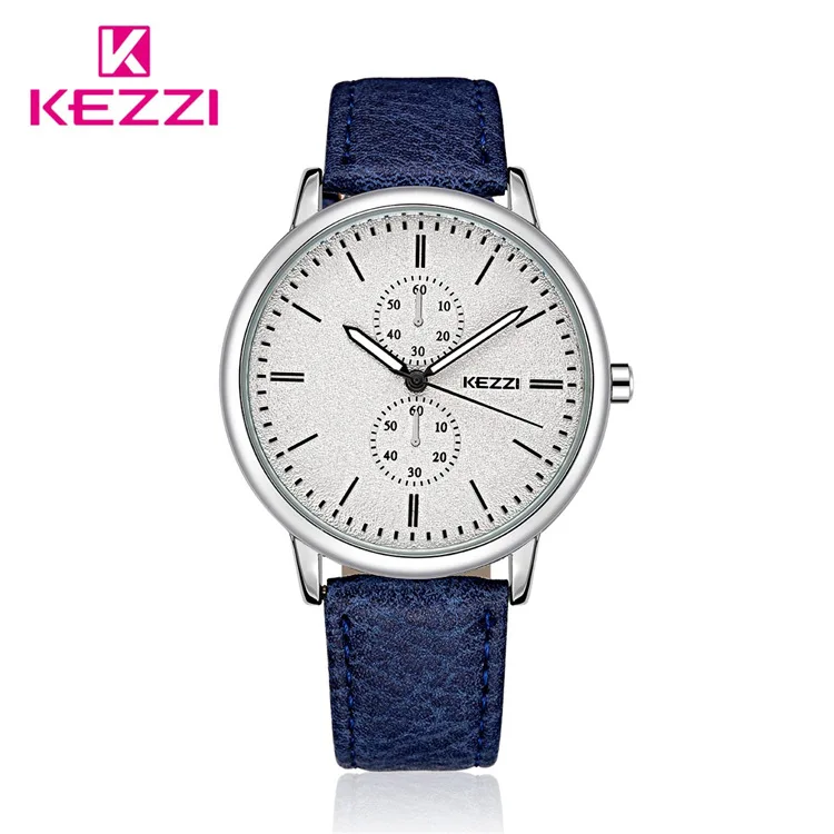 1662 Blue Men KEZZI горячая распродажа Женские часы мужские часы модные повседневные кварцевые часы для женщин мужские часы Зимняя распродажа reloj mujer - Цвет: 1662 Blue Men
