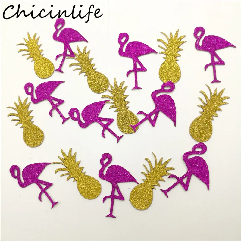 Chicinlife 100 шт./пакет ананас Фламинго конфетти Лето День рождения пляж тропический