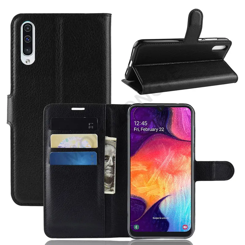 For Samsung Galaxy A50 Case Flip Wallet PU Leather Phone A505F A505 A 50 A30 A10 | Мобильные телефоны и аксессуары