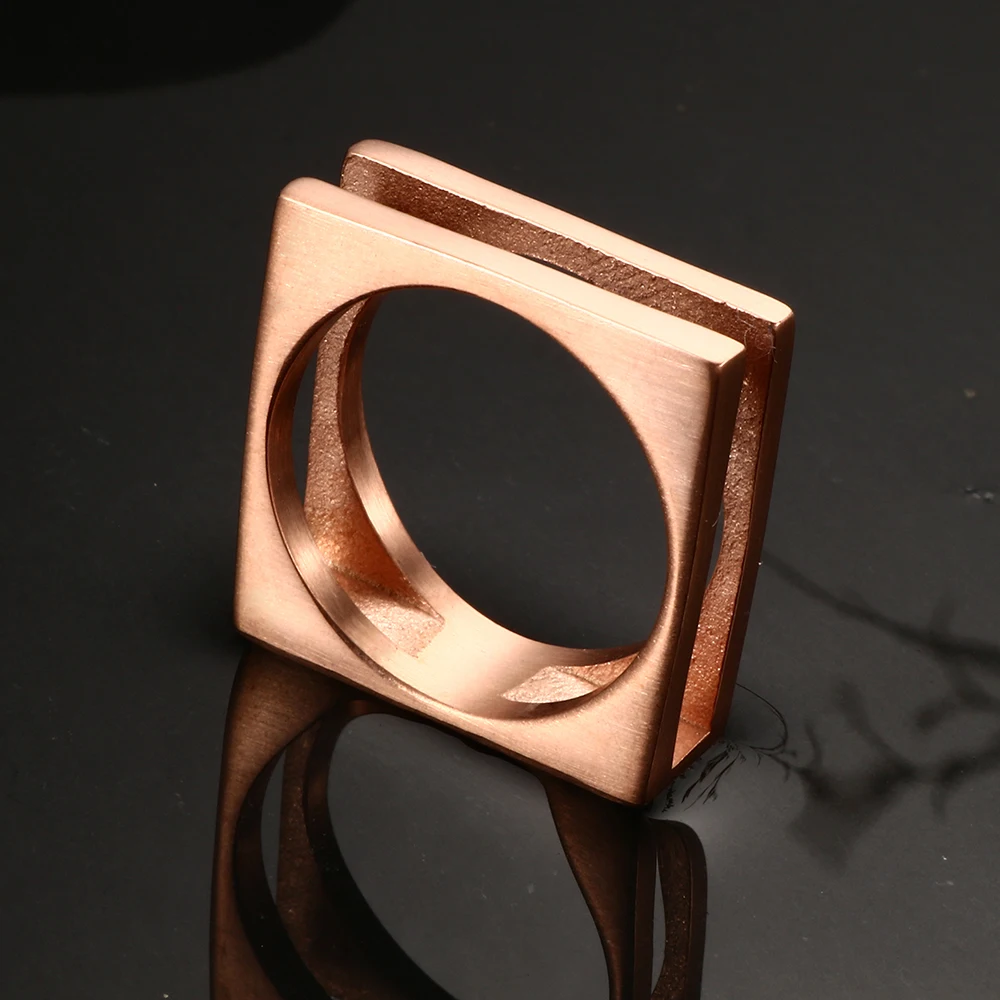 Хип хоп Стиль прямоугольник кольцо для мужчин мужской подарок модные туфли с