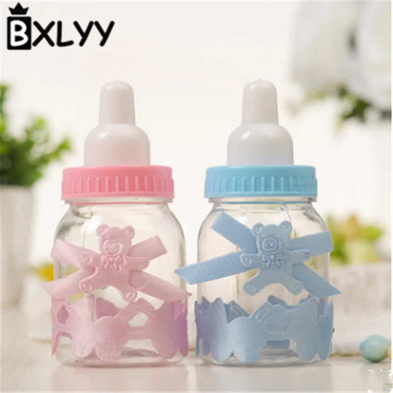 

BXLYY Plastic Bottle Candy Box 12pc (a Dozen) Shower Baby Treat Kids Birthday Home Decoration Accessories Box for Weddings.6z