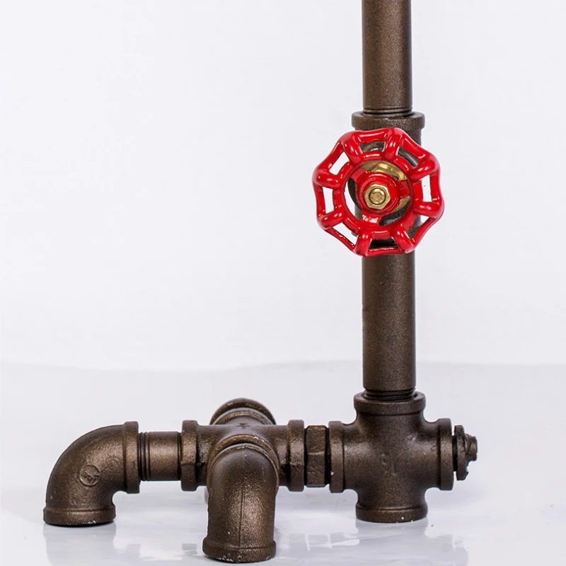 SGROW Лофт промышленная настольная лампа железная труба E27 светодиодные лампы для