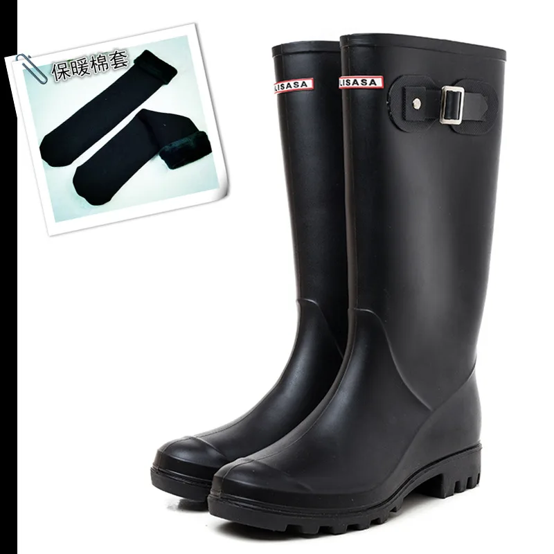 Резиновые сапоги для верховой езды черные резиновые рыбалки|galoshes|galoshes rain bootsgaloshes