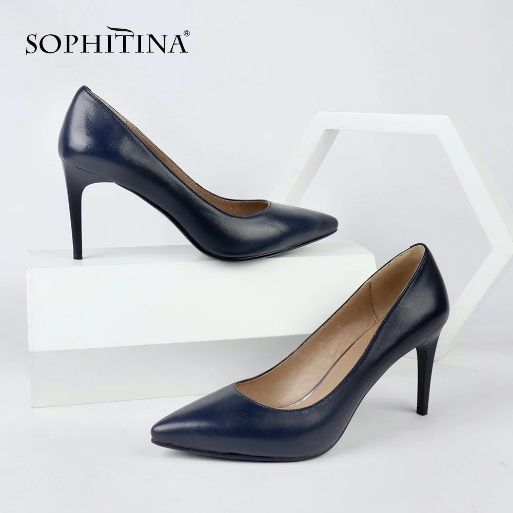 SOPHITINA/Пикантные туфли лодочки с острым мыском.Модные повседневные из натуральной