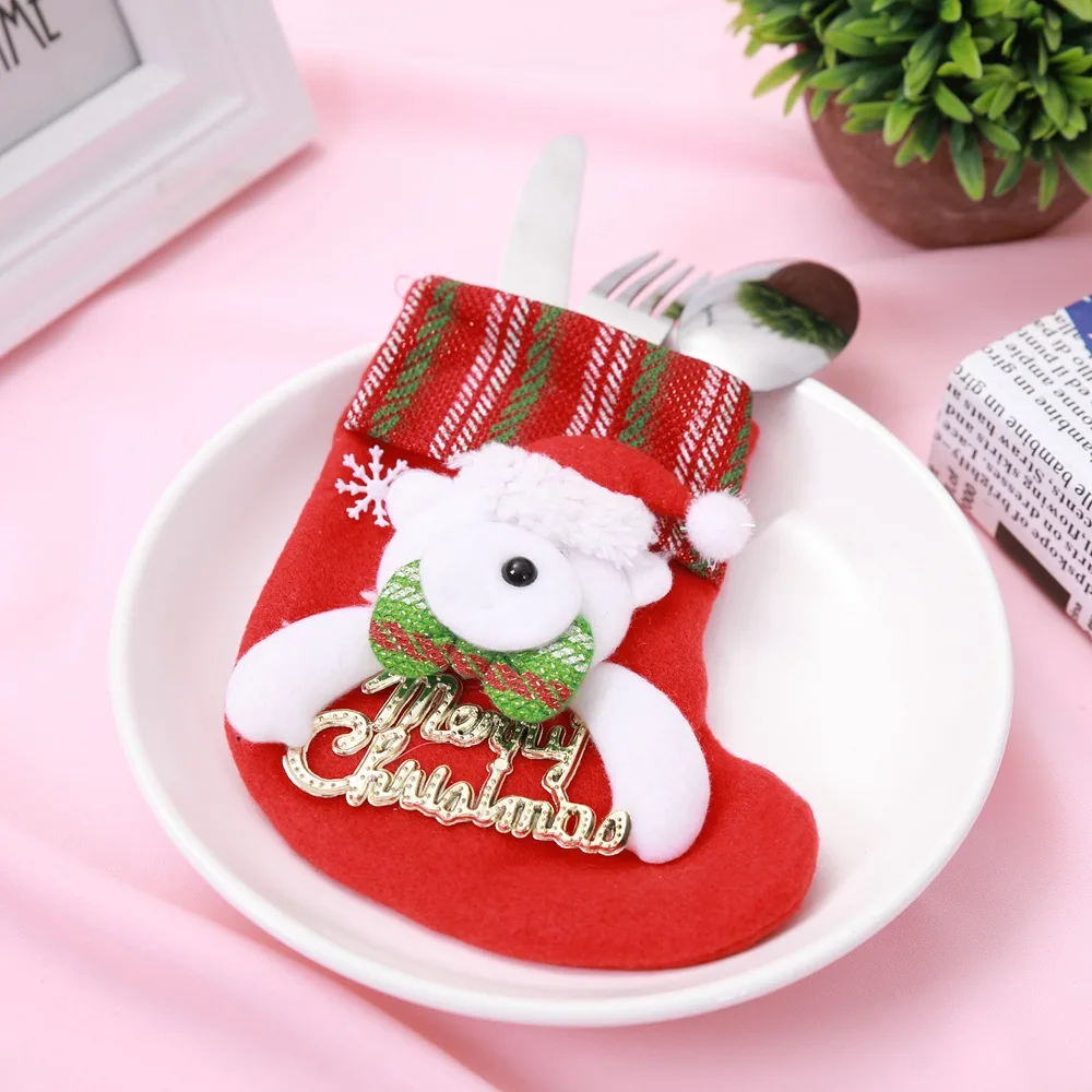 1PC12styles рождественские чулки висячие украшения рождественской елки Новогодняя