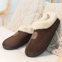 winter womens slippers big size 35 50 lovers fur slides plush flat shoes female soft home keep warm cotton shoes casual unisex