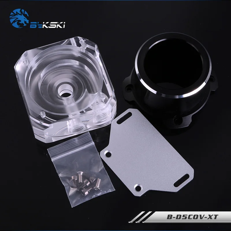 Bykski B-D5COV-XT D5 крышка насоса/топ комплект, броня, высокая производительность, бесшумный, для D5 насос, заменить оригинальную крышку/Топ - Цвет лезвия: Black