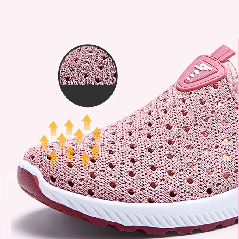 Женские кроссовки на платформе дышащие повседневные Черные прогулочные туфли с