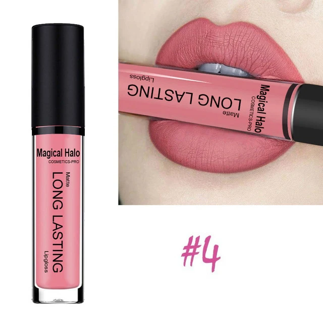 Magical Halo beauty Сексуальная Матовая жидкая помада Губы Макияж Водонепроницаемый Блеск для губ красный стойкий блеск для губ набор для макияжа - Цвет: 4
