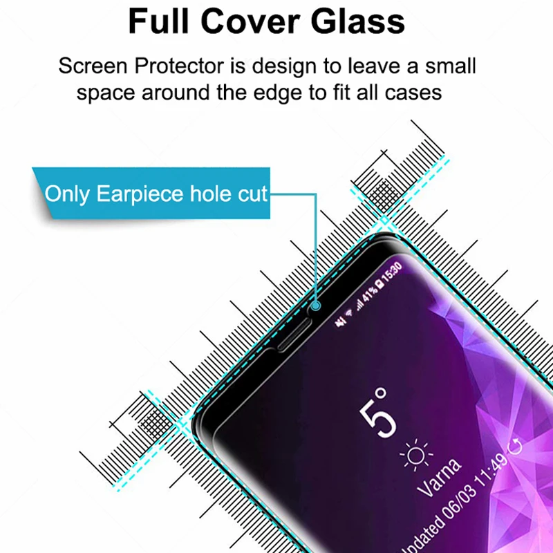 Защитное стекло закаленное 6D для Samsung Galaxy S8/S9/S10/S20/S21/S10e/Note 8/9/10 Plus/20|Защитные стёкла