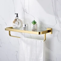 bathroom shelf 304 stainless steel shower rack wall mounted bath shelf goldchrome storage organizer holder with towel bar