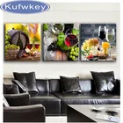 Алмазная Вышивка крестиком, фрукты, вино, стекло, украшение для дома, алмазная вышивка, наклейка, 3 шт.