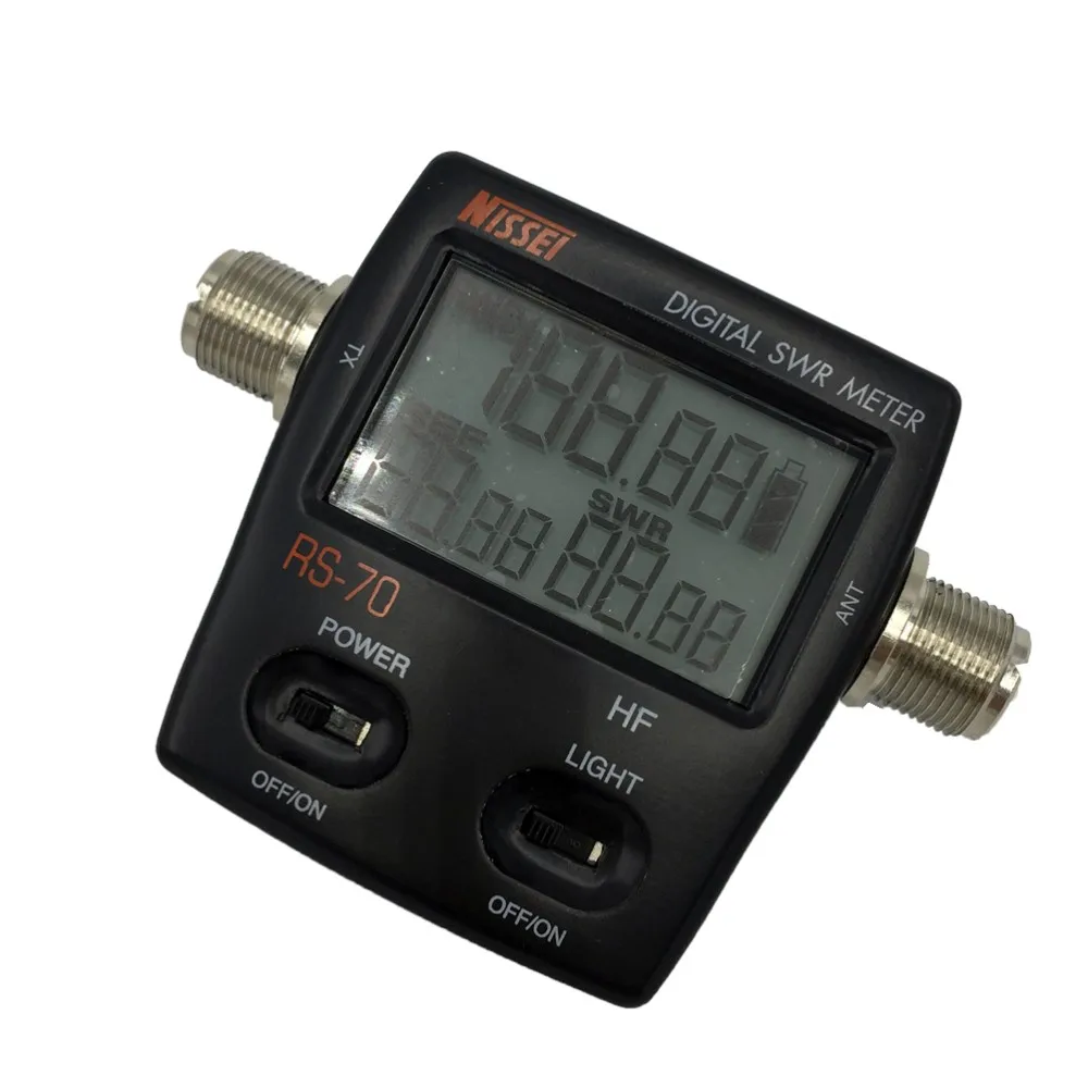 Новый NISSEI RS 70 цифровой измеритель мощности SWRPower двухсторонний радиоприемник HF 1 6