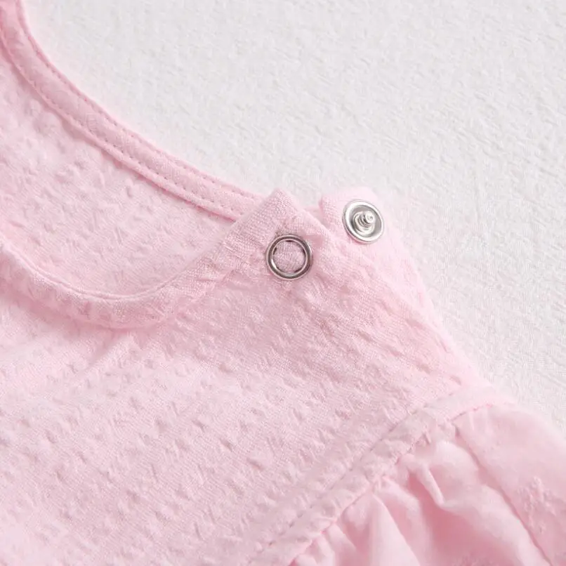 Одежда из хлопка для маленьких девочек Кружевное боди новорожденных Детский