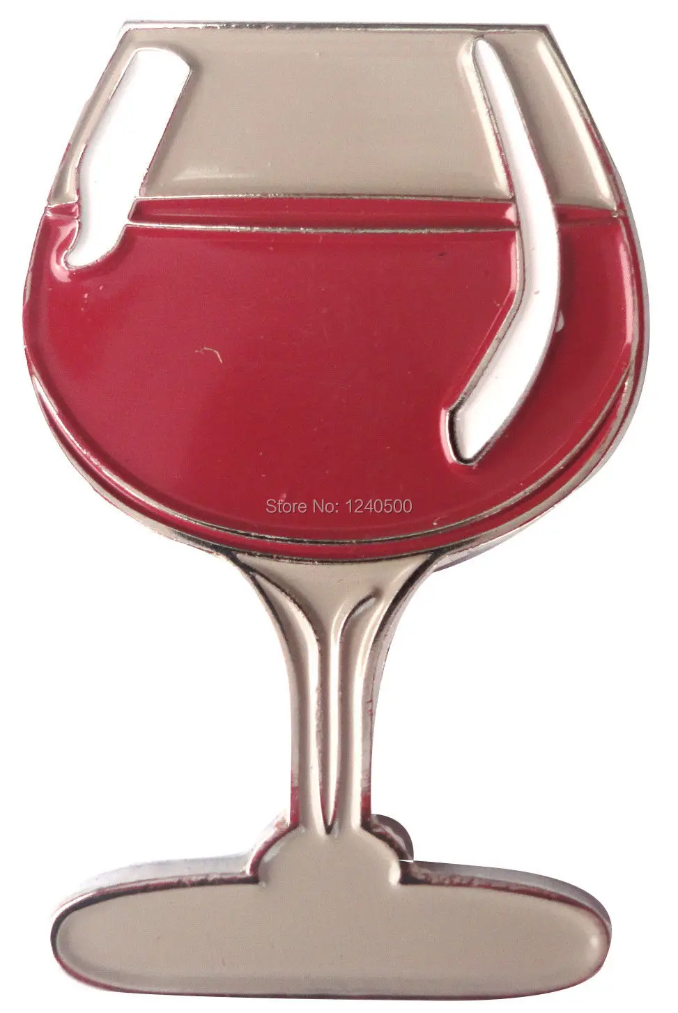 Красное вино стеклянная отметка для мяча гольфа w Магнитная шляпа с зажимом