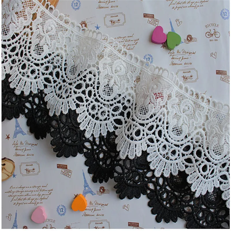 Sweater Hem Lace Dress Accessories Cotton Hollow Water Soluble Trim Clothes Skirt Decoration Milk Fabric | Дом и сад