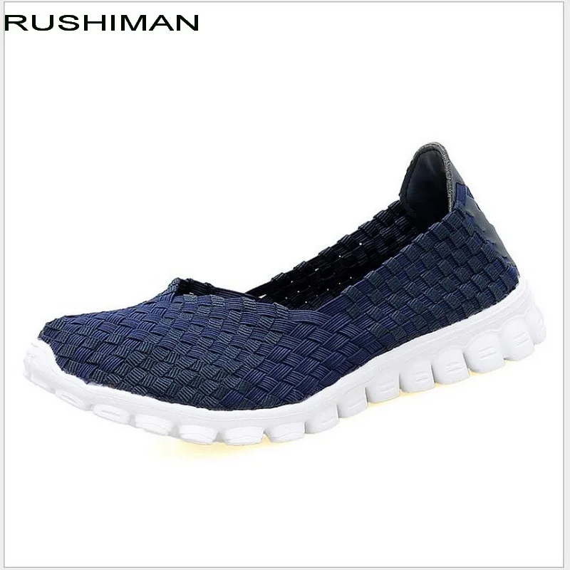2018 Новая Осенняя плетеная обувь ручной работы женская повседневная слипоны