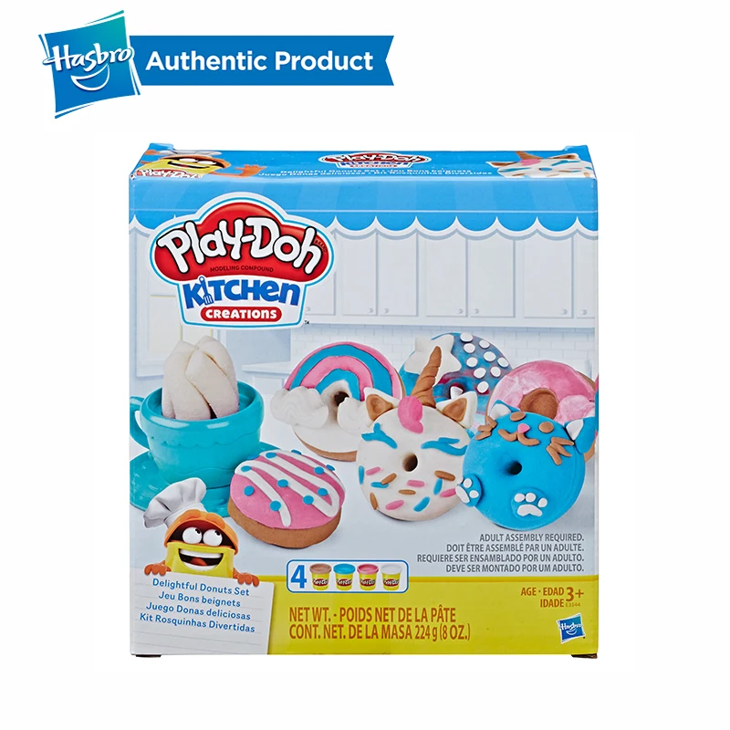 Hasbro Play-Doh кухня творения восхитительные пончики набор Play Doh нетоксичный Лепка глина Развивающие DIY игрушки для детей