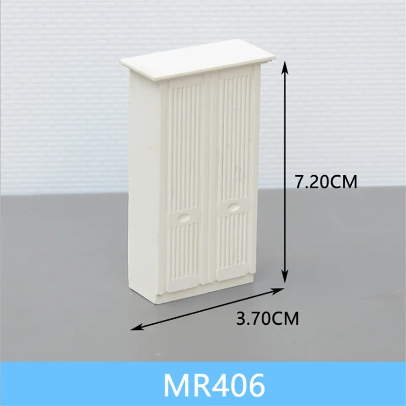 MR406 1 шт Масштаб 1:25 пластиковый миниатюрный шкаф и тумбочка мебель для строительства поезда Макет железной дороги декорации аксессуары - Цвет: MR406